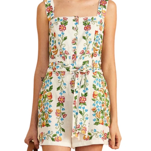 FARM Rio Tropical Romance Romper (XS) - Picture 1 of 8